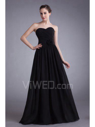 Schatz bodenlangen chiffon a-linie blume ballkleid von hand hergestellt