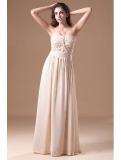 Chiffon Sweetheart Floor Length Column Prom Dress