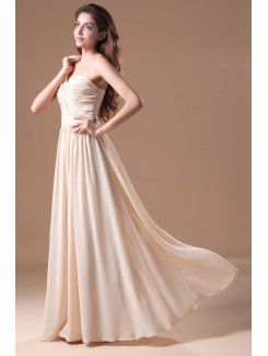 Chiffon Sweetheart Floor Length Column Prom Dress