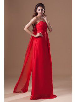 Chiffon Sweetheart Ankle-Length Column Prom Dress