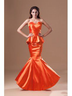 Satin Sweetheart Floor Length Mermaid Prom Dress