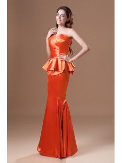 Satin Sweetheart Floor Length Mermaid Prom Dress