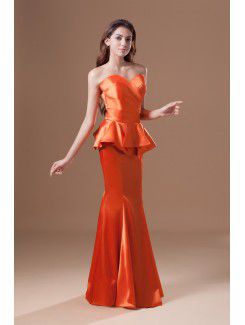 Satin Sweetheart Floor Length Mermaid Prom Dress