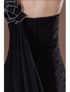Chiffon One-Shoulder Cathedral Train Sheath Directionally Ruched Prom Dress