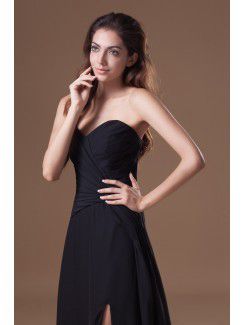 Chiffon Sweetheart Floor Length Column Prom Dress