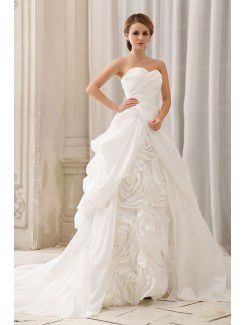 Taffetas sweetheart les trains tribunal robe de bal de mariage robe