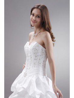 Taffeta Sweetheart Chapel Train Ball Gown Wedding Dress