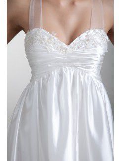 Taffeta Sweetheart Sweep Train Empire Line Wedding Dress