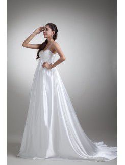 Taffeta Sweetheart Sweep Train Empire Line Wedding Dress