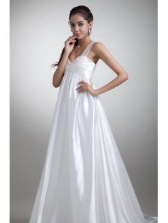 Taffeta Sweetheart Sweep Train Empire Line Wedding Dress