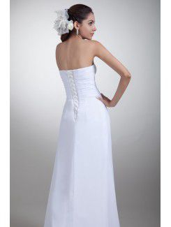 Chiffon Sweetheart Sweep Train Empire Line Wedding Dress