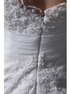 Lace V-Neckline Court Train Mermaid Wedding Dress