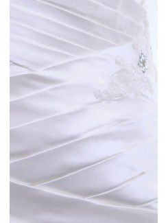 Satin Sweetheart Court Train Mermaid Wedding Dress