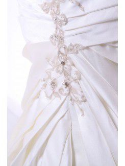 Satin Sweetheart Cathedral Train Sheath Wedding Dress