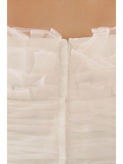 Organza Sweetheart Court Train Mermaid Wedding Dress with Ruffle