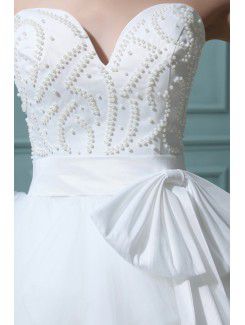 Tulle Sweetheart Short A-line Wedding Dress with Beading