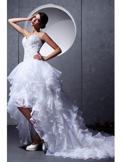 Tulle Sweetheart Asymmetrical A-Line Wedding Dress