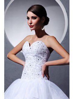 Tulle Sweetheart Asymmetrical A-Line Wedding Dress