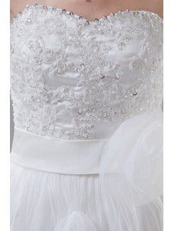 Organza Sweetheart Knee-Length A-line Wedding Dress