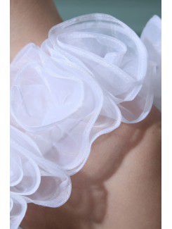 Tulle One-Shoulder Short Ball Gown Wedding Dress