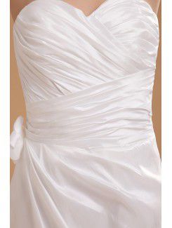 Taffeta Sweetheart Knee-Length A-line Wedding Dress with Ruffle