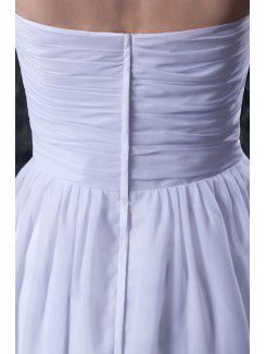 Organza and Taffeta Sweetheart Knee-Length A-Line Bridesmaid Dress with Embroidered