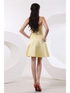 Satin One-Shoulder Short A-line Bridesmaid Dress