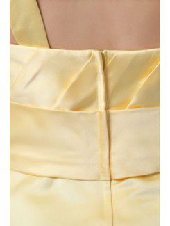 Satin One-Shoulder Short A-line Bridesmaid Dress