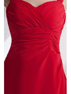 Chiffon Sweetheart Knee-Length A-line Bridesmaid Dress with Ruffle