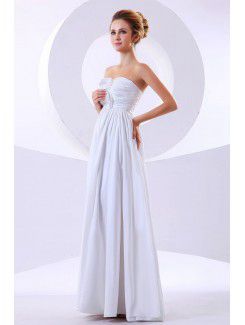 Chiffon Sweetheart Floor Length Column Bridesmaid Dress