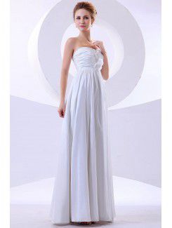 Chiffon Sweetheart Floor Length Column Bridesmaid Dress