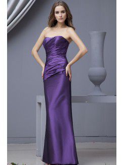 Taffeta Sweetheart Ankle-Length Sheath Bridesmaid Dress with Ruffle