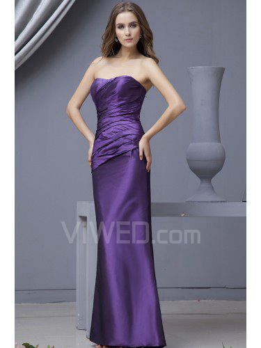 Taffeta Sweetheart Ankle-Length Sheath Bridesmaid Dress with Ruffle