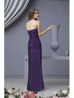 Taffeta Sweetheart Ankle-Length Sheath Bridesmaid Dress with Ruffle