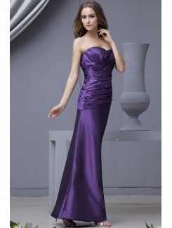 Taffeta Sweetheart Ankle-Length Sheath Bridesmaid Dress with Ruffle