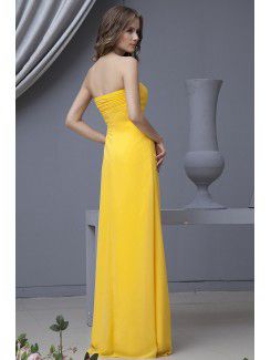 Chiffon Sweetheart Floor Length A-line Bridesmaid Dress with Ruffle