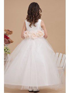 Tulle Jewel Ankle-Length A-line Flower Girl Dress