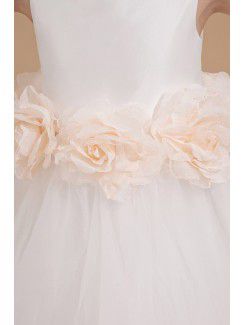 Tulle Jewel Ankle-Length A-line Flower Girl Dress