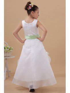 Organza Jewel Ankle-Length A-line Flower Girl Dress