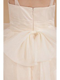 Organza Straps Ankle-Length Ball Gown Flower Girl Dress