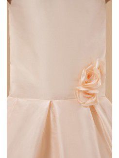 Satin Jewel Ankle-Length A-line Flower Girl Dress