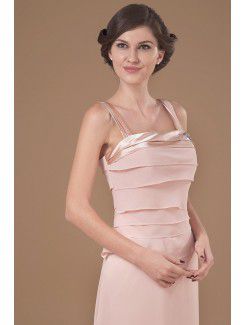 Chiffon Straps Floor Length A-line Mother Of The Bride Dress