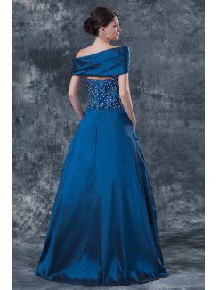 Taffeta Strapless Floor Length Ball Gown Mother Of The Bride Dress with Sequins