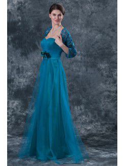 Tulle Sweetheart Floor Length Column Mother Of The Bride Dress and Jacket