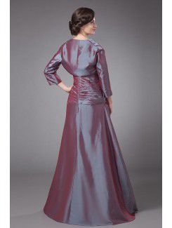 Taffeta Spaghetti Straps Floor Length A-line Mother Of The Bride Dress with Jacket