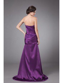 Charmeuse Strapless Sweep Train A-line Mother Of The Bride Dress