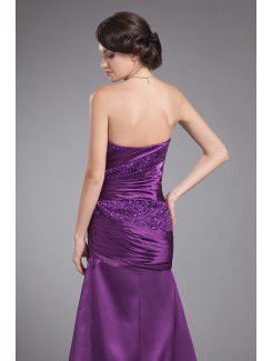 Charmeuse Strapless Sweep Train A-line Mother Of The Bride Dress