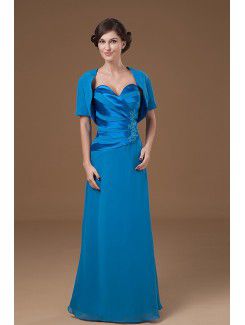 Satin Sweetheart Floor Length A-line Mother Of The Bride Dress with Jacket