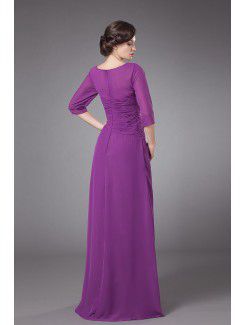 Chiffon Square Floor Length Column Mother Of The Bride Dress