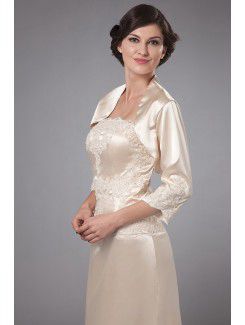 Satin Strapless Sweep Train A-line Mother Of The Bride Dress with Jacket